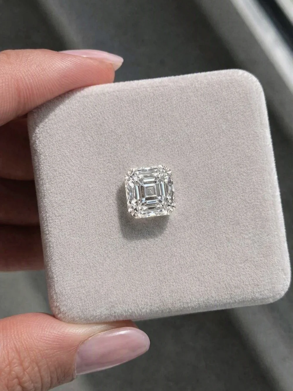 2.1ct F VS1 Asscher Cut Diamond